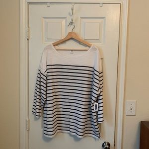 Old Navy, white/navy stripe, XXL, never worn